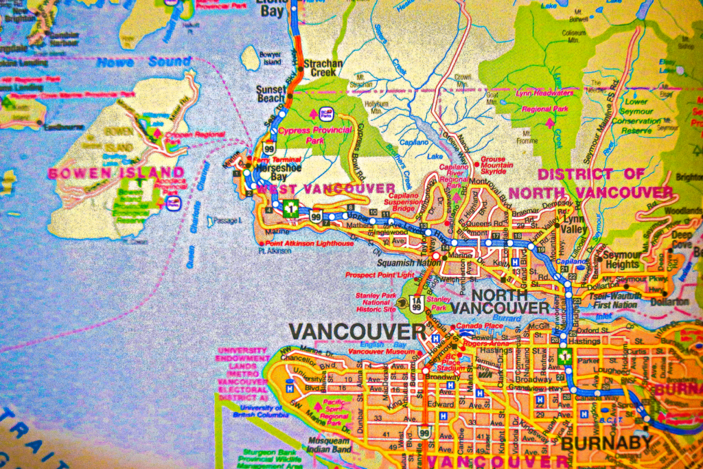 This map of Metro Vancouver shows where West Vancouver is.  Yuki's Piano Studio is located in West Vancouver, not west of Vancouver.